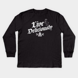 Live Deliciously - Occult Witch Kids Long Sleeve T-Shirt